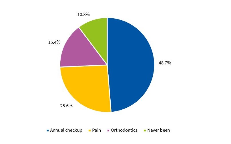 Figure 2. Frequency of visits to dentist 