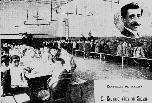 Figura 1. Inauguración de las cantinas escolares de Amara, 1911