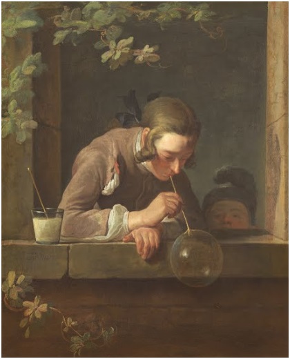 Pompas de jabón. Jean Simeon Chardin, 1733/34