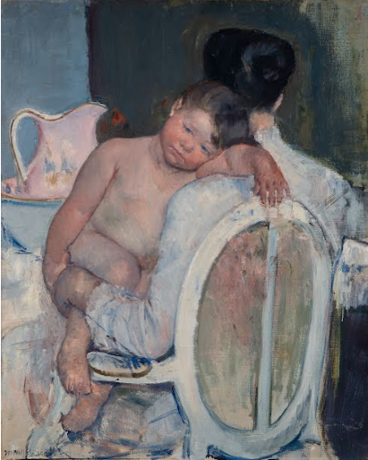 Mujer sentada con niño en brazos. Mary Cassatt, 1890