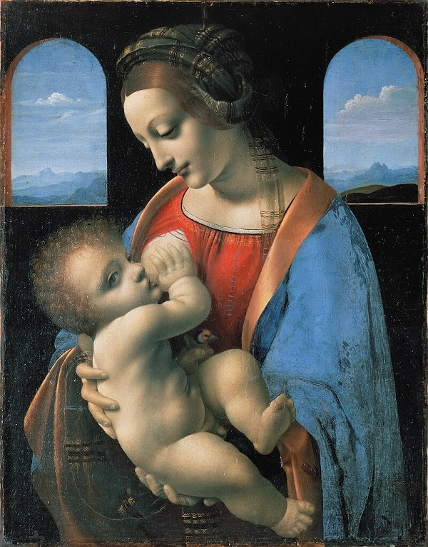 Virgen de la leche/Madonna Litta. Leonardo da Vinci, 1490-1491
