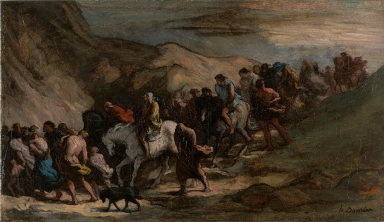 Los emigrantes. Honoré Daumier, 1852-1855